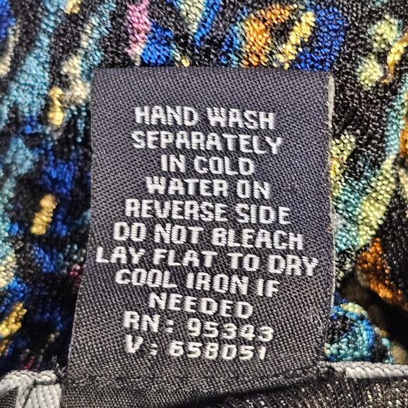 ASHRO Women's Metallic Printed Long Sleeve Midi Sheath Dress Size Medium Artsy - Picture 11 of 12